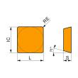 Dormer Pramet Drehwendeschneidplatte - Keramik - Positiv SPGN 120308 T01020:TC100 Produktbild img2 S