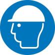 SAFETYMARKING Gebotsschild M014 Kopfschutz benutzen Aluminium ø 200mm Produktbild img1 S