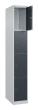 C+P Schließfachschrank Classic PLUS, 4 Fächer, 1850x300x500mm, 7035/7016 Produktbild