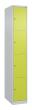 C+P Schließfachschrank Classic PLUS, 4 Fächer, 1850x300x500mm, 7035/0024 Produktbild img2 S