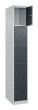 C+P Schließfachschrank Classic PLUS, 5 Fächer, 1850x300x500mm, 7035/7016 Produktbild