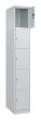 C+P Schließfachschrank Classic PLUS, 5 Fächer, 1850x300x500mm, 7035/7035 Produktbild