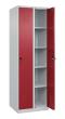 C+P Wäsche-Spind Classic PLUS, 2 Abteile, 1850x600x500mm, 7035/3003 Produktbild
