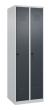 C+P Wäsche-Spind Classic PLUS, 2 Abteile, 1850x600x500mm, 7035/7016 Produktbild img3 S