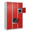 C+P Schließfachschrank Classic PLUS, 15 Fächer, 1850x1200x500mm, 7035/3020 Produktbild