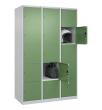 C+P Schließfachschrank Classic PLUS, 15 Fächer, 1850x1200x500mm, 7035/6011 Produktbild