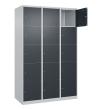 C+P Schließfachschrank Classic PLUS, 15 Fächer, 1850x1200x500mm, 7035/7016 Produktbild img2 S