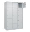 C+P Schließfachschrank Classic PLUS, 15 Fächer, 1850x1200x500mm, 7035/7035 Produktbild img2 S