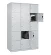 C+P Schließfachschrank Classic PLUS, 15 Fächer, 1850x1200x500mm, 7035/7035 Produktbild