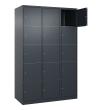 C+P Schließfachschrank Classic PLUS, 15 Fächer, 1850x1200x500mm, 7016/7016 Produktbild img2 S