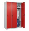 C+P Spind Classic PLUS, 3 Abteile, 1850x1200x500mm, 7035/3020 Produktbild