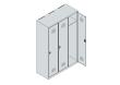 C+P Spind Classic PLUS, 3 Abteile, 1850x1200x500mm, 7035/5010 Produktbild img5 S