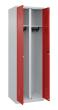 C+P Schwarz-Weiß-Spind Classic PLUS, 2 Abteile, 1850x600x500mm, 7035/3020 Produktbild