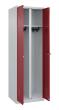 C+P Schwarz-Weiß-Spind Classic PLUS, 2 Abteile, 1850x600x500mm, 7035/3003 Produktbild