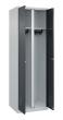 C+P Schwarz-Weiß-Spind Classic PLUS, 2 Abteile, 1850x600x500mm, 7035/7016 Produktbild