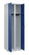 C+P Schwarz-Weiß-Spind Classic PLUS, 2 Abteile, 1850x600x500mm, 7035/5010 Produktbild