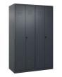 C+P Schwarz-Weiß-Spind Classic PLUS, 4 Abteile, 1850x1200x500mm, 7016/7016 Produktbild img2 S