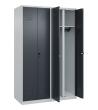 C+P Schwarz-Weiß-Spind Classic PLUS, 4 Abteile, 1850x1200x500mm, 7035/7016 Produktbild