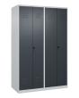 C+P Schwarz-Weiß-Spind Classic PLUS, 4 Abteile, 1850x1200x500mm, 7035/7016 Produktbild img2 S