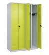 C+P Schwarz-Weiß-Spind Classic PLUS, 4 Abteile, 1850x1200x500mm, 7035/0024 Produktbild