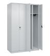 C+P Schwarz-Weiß-Spind Classic PLUS, 4 Abteile, 1850x1200x500mm, 7035/7035 Produktbild