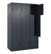 C+P Z-Spind Classic PLUS, 6 Fächer, 1850x1200x500mm, 7016/7016 Produktbild