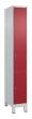 C+P Schließfachschrank Classic PLUS, Füße, 3 Fächer, 1950x300x500mm, 7035/3003 Produktbild img2 S