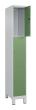 C+P Schließfachschrank Classic PLUS, Füße, 3 Fächer, 1950x300x500mm, 7035/6011 Produktbild