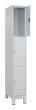 C+P Schließfachschrank Classic PLUS, Füße, 3 Fächer, 1950x300x500mm, 7035/7035 Produktbild