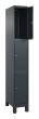 C+P Schließfachschrank Classic PLUS, Füße, 3 Fächer, 1950x300x500mm, 7016/7016 Produktbild