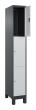 C+P Schließfachschrank Classic PLUS, Füße, 3 Fächer, 1950x300x500mm, 7016/7035 Produktbild