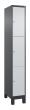 C+P Schließfachschrank Classic PLUS, Füße, 3 Fächer, 1950x300x500mm, 7016/7035 Produktbild img2 S