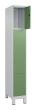 C+P Schließfachschrank Classic PLUS, Füße, 4 Fächer, 1950x300x500mm, 7035/6011 Produktbild
