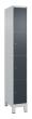 C+P Schließfachschrank Classic PLUS, Füße, 4 Fächer, 1950x300x500mm, 7035/7016 Produktbild img2 S