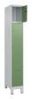 C+P Schließfachschrank Classic PLUS, Füße, 5 Fächer, 1950x300x500mm, 7035/6011 Produktbild