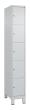 C+P Schließfachschrank Classic PLUS, Füße, 5 Fächer, 1950x300x500mm, 7035/7035 Produktbild img2 S