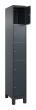 C+P Schließfachschrank Classic PLUS, Füße, 5 Fächer, 1950x300x500mm, 7016/7016 Produktbild