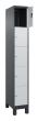 C+P Schließfachschrank Classic PLUS, Füße, 5 Fächer, 1950x300x500mm, 7016/7035 Produktbild