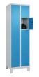 Fächerschrank mit Füßen B600xT500xH1950 Korpus RAL 7035 LichtgrauTüren RAL 5012 Lichtblau Produktbild