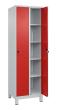 C+P Wäsche-Spind Classic PLUS, Füße, 2 Abteile, 1950x600x500mm, 7035/3020 Produktbild img2 S
