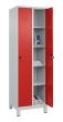 C+P Wäsche-Spind Classic PLUS, Füße, 2 Abteile, 1950x600x500mm, 7035/3020 Produktbild