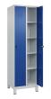 C+P Wäsche-Spind Classic PLUS, Füße, 2 Abteile, 1950x600x500mm, 7035/5010 Produktbild img2 S