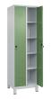 C+P Wäsche-Spind Classic PLUS, Füße, 2 Abteile, 1950x600x500mm, 7035/6011 Produktbild