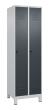 C+P Wäsche-Spind Classic PLUS, Füße, 2 Abteile, 1950x600x500mm, 7035/7016 Produktbild img3 S