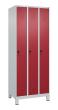 C+P Spind Classic PLUS, Füße, 3 Abteile, 1950x750x500mm, 7035/3003 Produktbild img3 S