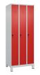 C+P Spind Classic PLUS, Füße, 3 Abteile, 1950x750x500mm, 7035/3020 Produktbild img2 S