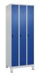 C+P Spind Classic PLUS, Füße, 3 Abteile, 1950x750x500mm, 7035/5010 Produktbild img3 S