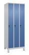 C+P Spind Classic PLUS, Füße, 3 Abteile, 1950x750x500mm, 7035/5023 Produktbild img3 S