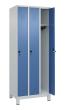 C+P Spind Classic PLUS, Füße, 3 Abteile, 1950x750x500mm, 7035/5023 Produktbild img2 S
