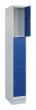 C+P Schließfachschrank Classic PLUS, Sockel, 3 Fächer, 1950x300x500mm, 7035/5010 Produktbild